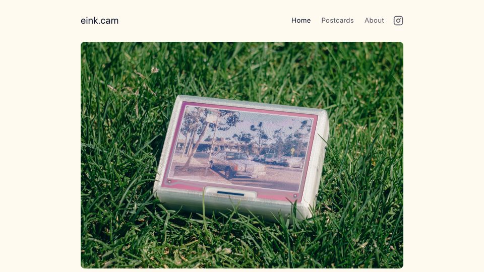 Screenshot of eink.cam: Experimental digital camera with a color eInk display