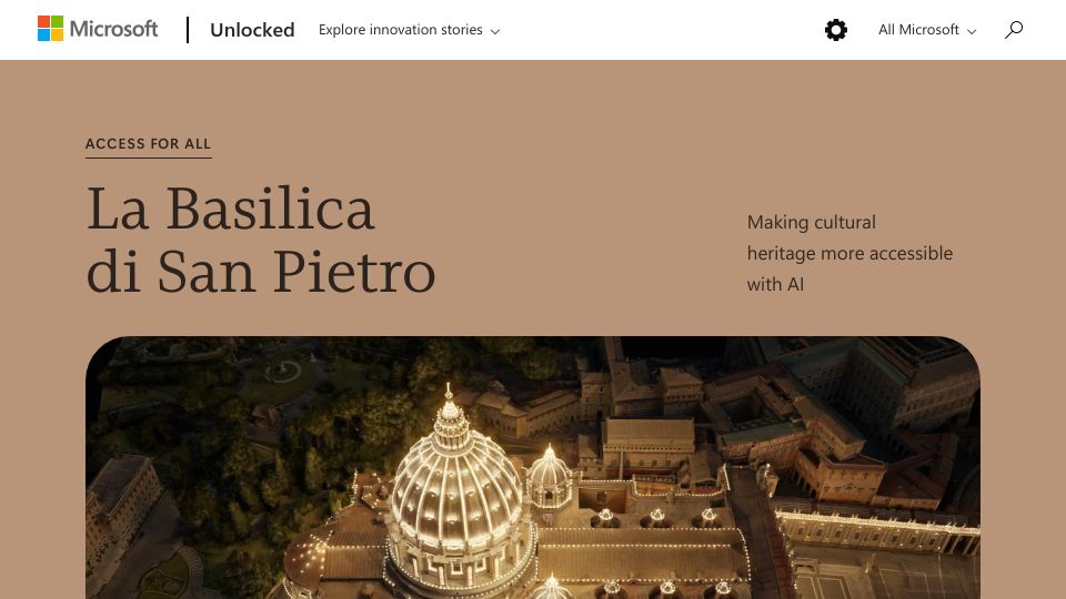Screenshot of unlocked.microsoft.com: La Basilica Di San Pietro