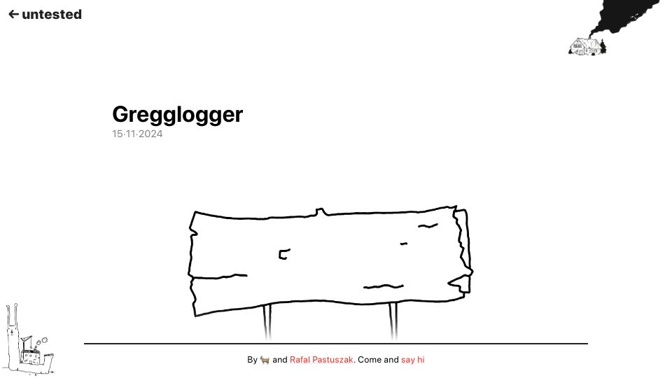 Screenshot of untested.sonnet.io: Gregglogger