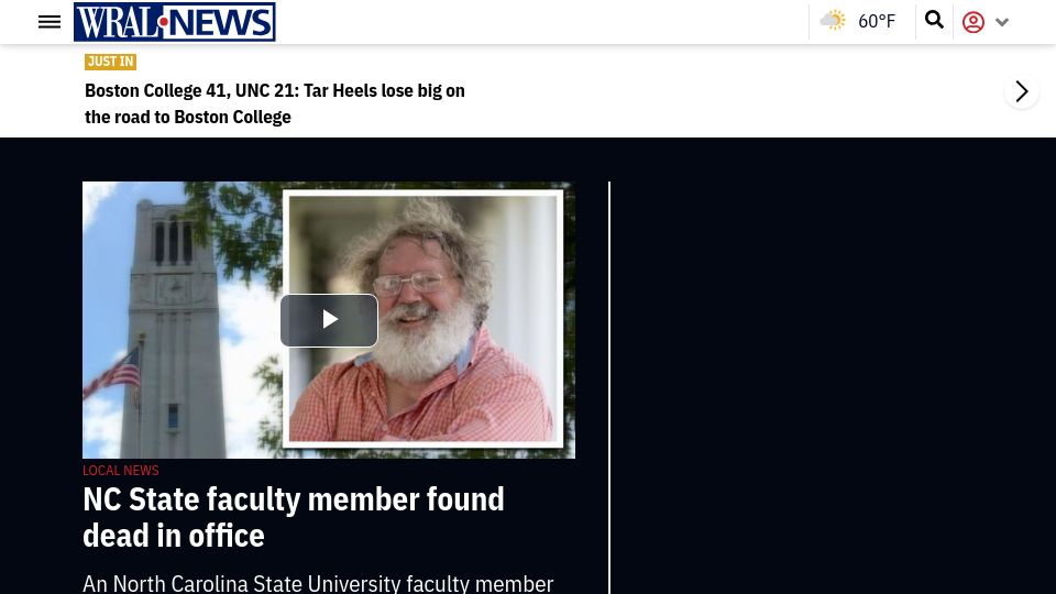 Screenshot of wral.com: Marshall Brain has passed away