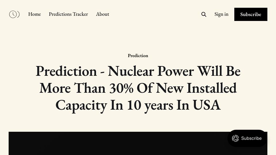 Screenshot of 2-5-10.com: Prediction-Nuclear Pwr Will Be > 30% of New Installed Capacity in 10 Years in US
