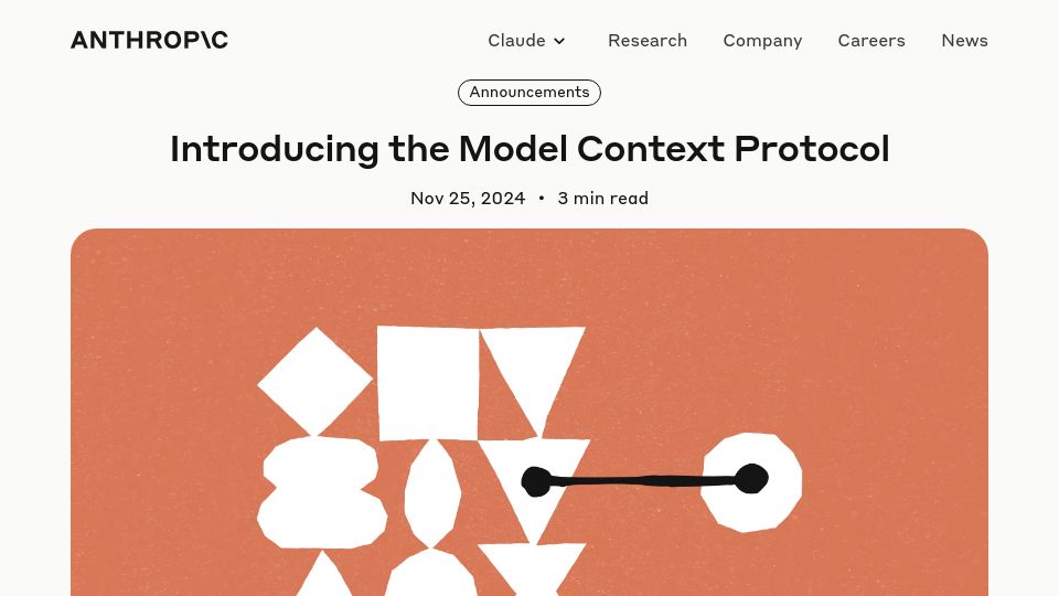 Screenshot of anthropic.com: Model Context Protocol