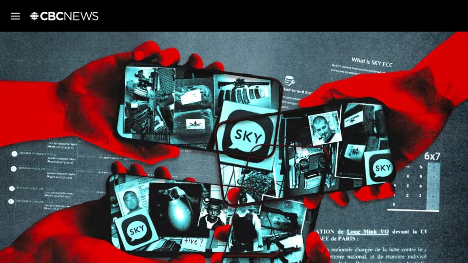 Screenshot of cbc.ca: The Crime Messenger