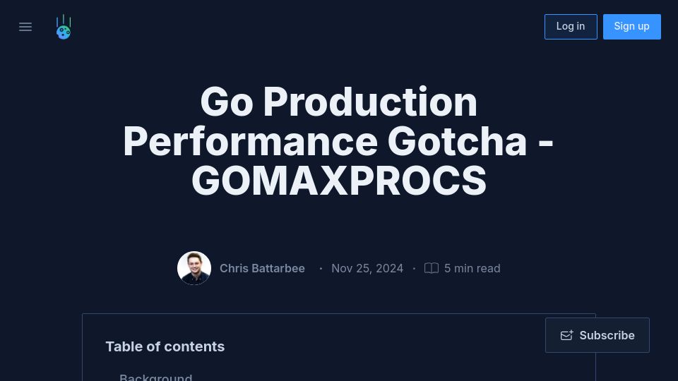 Screenshot of metoro.io: Go Production Performance Gotcha – GOMAXPROCS