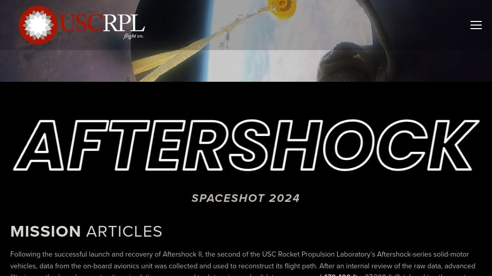 Screenshot of uscrpl.com: Aftershock II