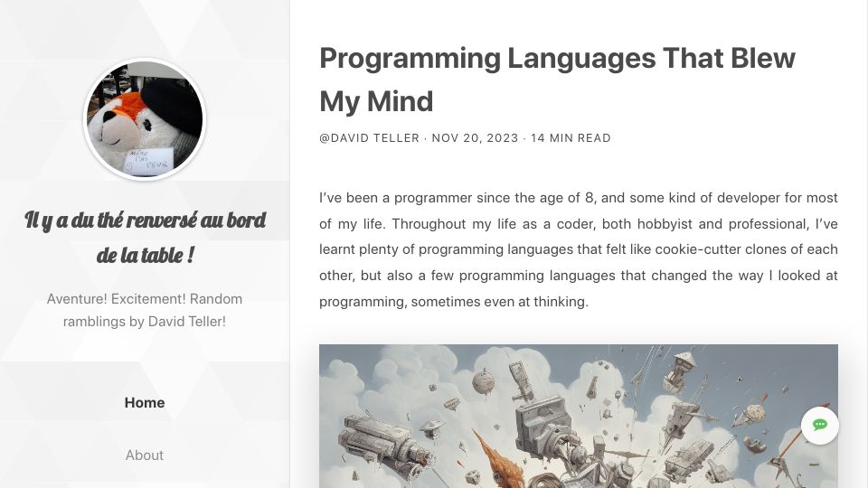 Screenshot of yoric.github.io: Programming languages that blew my mind (2023)