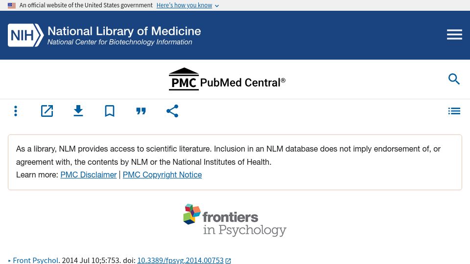 Screenshot of pmc.ncbi.nlm.nih.gov: The anxiolytic effects of resistance exercise