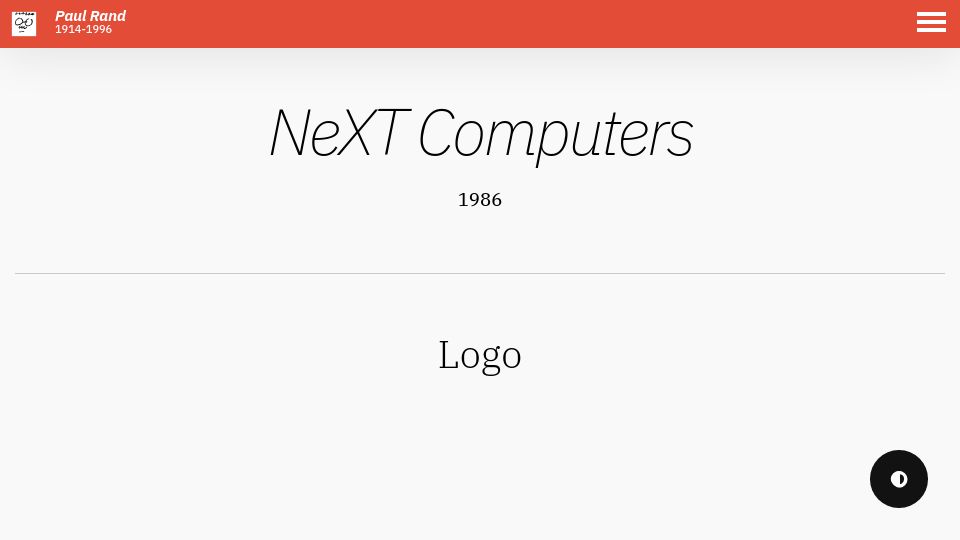 Screenshot of paulrand.design: What should a logo for NeXT look like? (1986)