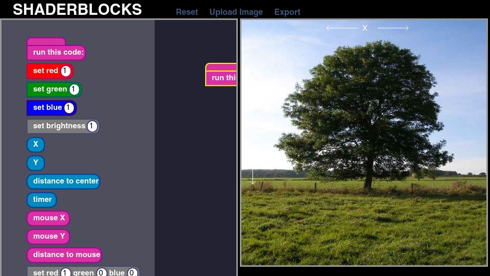 Screenshot of thejenkinscomic.net: Shaderblocks: Block-based image editing
