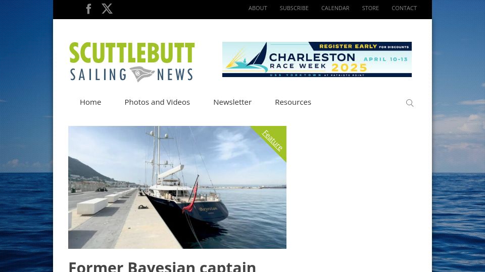 Screenshot of sailingscuttlebutt.com: Former Bayesian captain on sinking, vessel ballast and stability