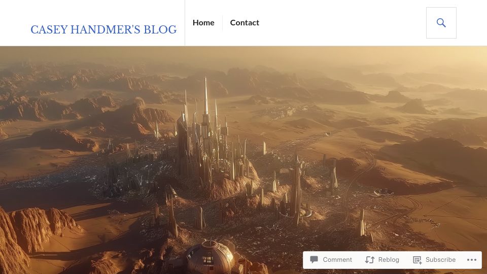 Screenshot of caseyhandmer.wordpress.com: Powering the Mars Base