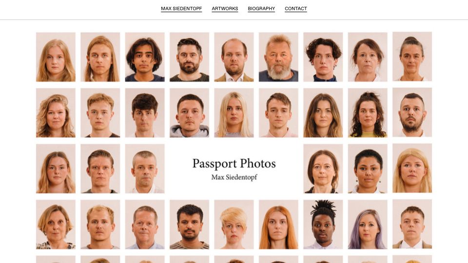 Screenshot of maxsiedentopf.com: Passport Photos