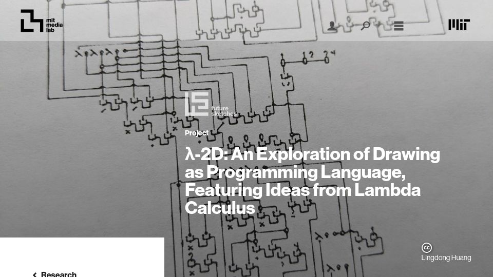 Screenshot of media.mit.edu: Λ-2D: An Exploration of Drawing as Programming Language