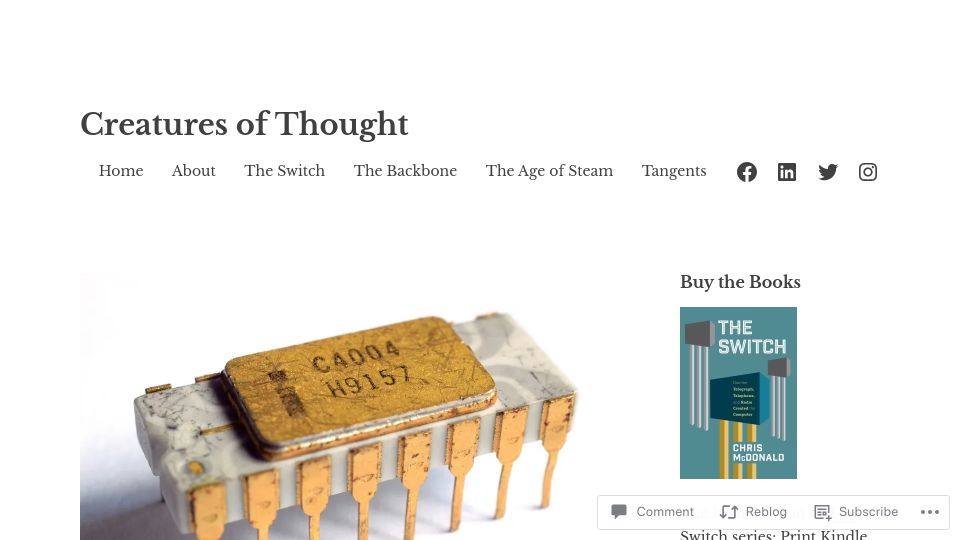 Screenshot of technicshistory.com: A Craving for Calculation