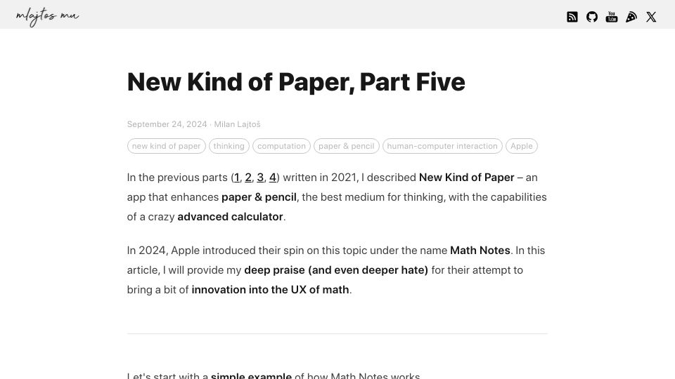 Screenshot of mlajtos.mu: My Notes on Apple Math Notes