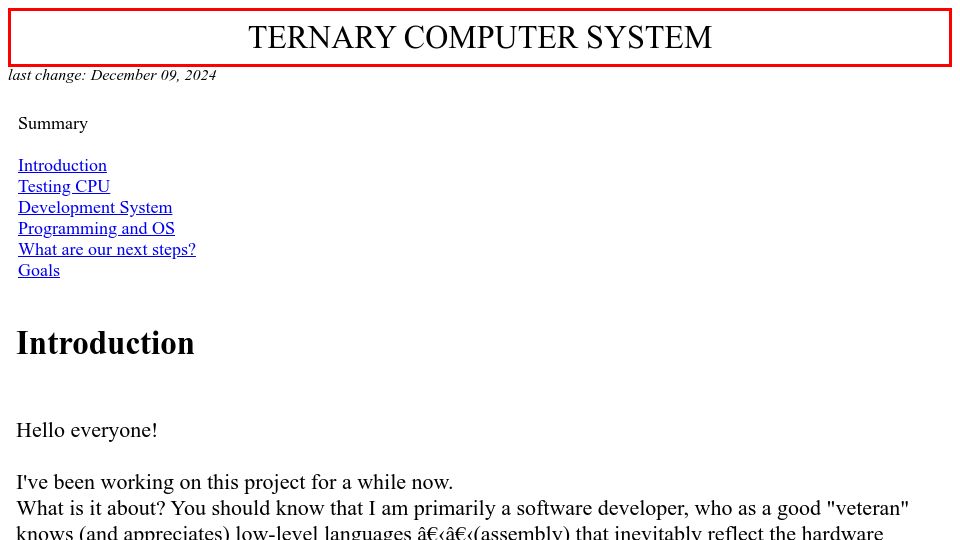 Screenshot of ternary-computing.com: Show HN: Ternary Computer System