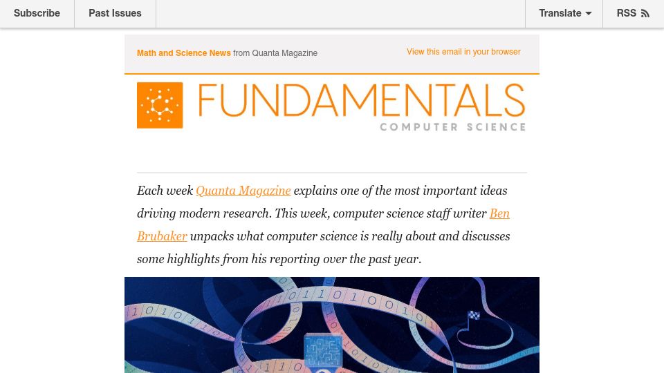 Screenshot of mailchi.mp: What I learned covering computer science in 2024