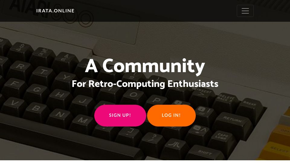 Screenshot of irata.online: IRATA.ONLINE: A Community for Retro-Computing Enthusiasts