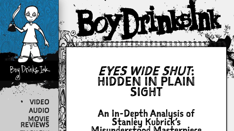 Screenshot of boydrinksink.com: Eyes Wide Shut: Hidden in Plain Sight