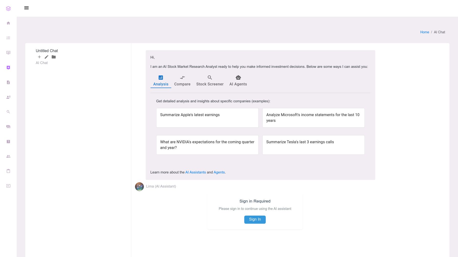 Screenshot of decodeinvesting.com: Show HN: Autonomous AI agents that monitor the stock market for you