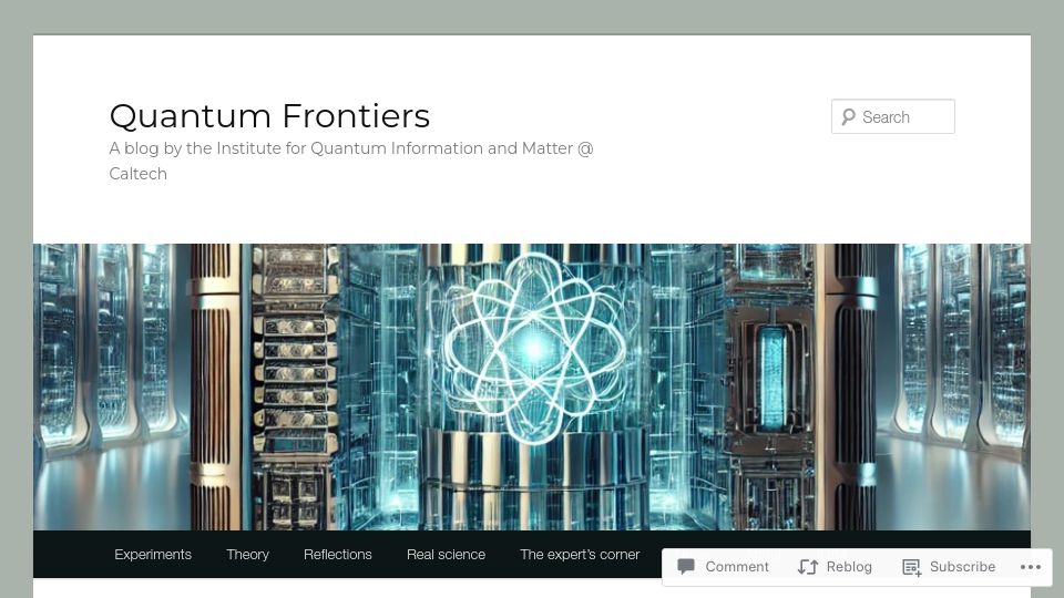 Screenshot of quantumfrontiers.com: Beyond NISQ: The Megaquop Machine