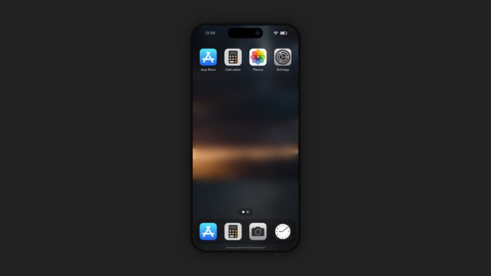 Screenshot of homescreen.app: Trying to Recreate iOS on the Web
