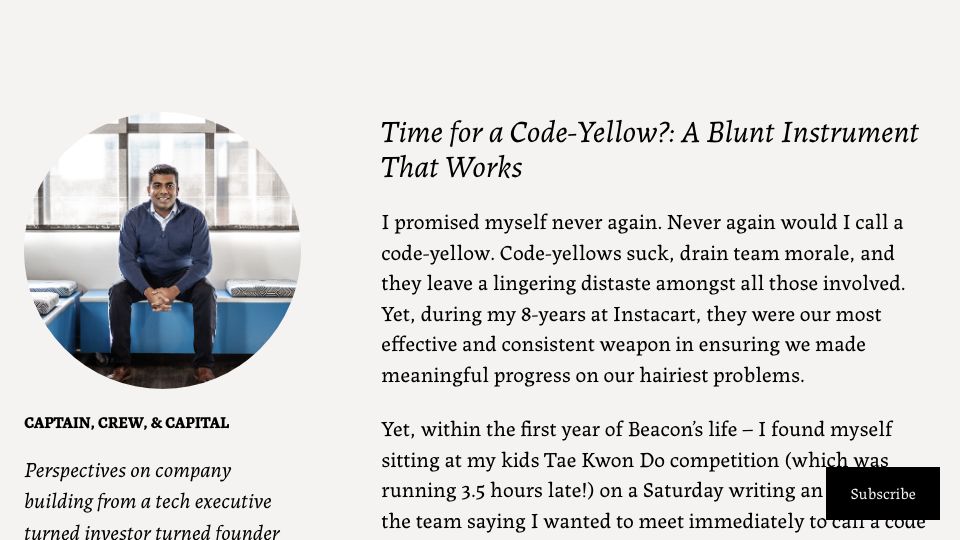 Screenshot of nilam.ca: Time for a code-yellow?: A blunt instrument that works
