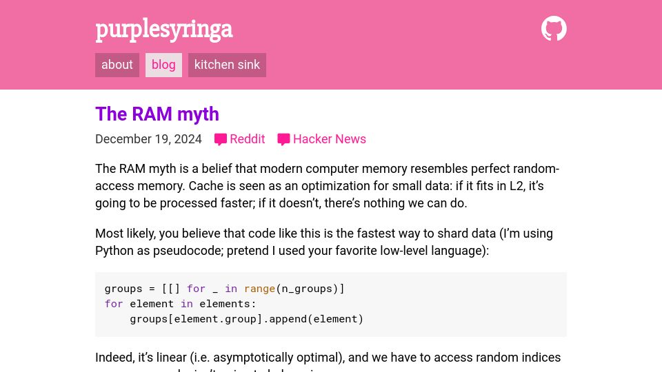 Screenshot of purplesyringa.moe: The RAM Myth
