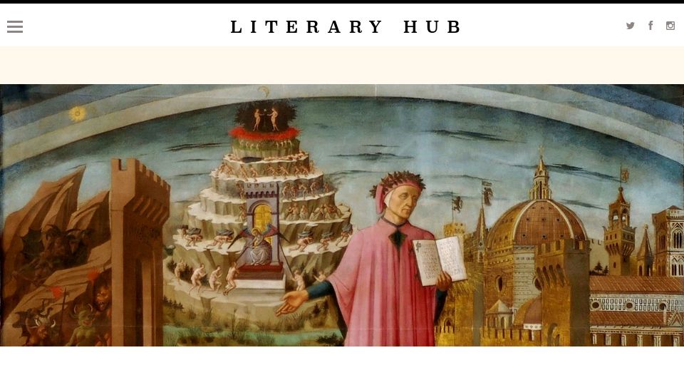 Screenshot of lithub.com: The world of Dante's Divine Comedy