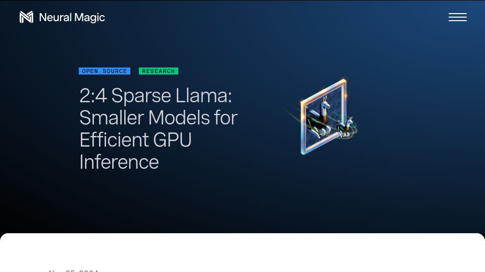 Screenshot of neuralmagic.com: What happens if we remove 50 percent of Llama?