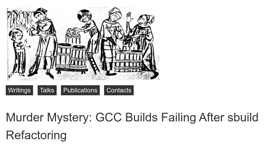 Screenshot of linux.it: Murder Mystery: GCC builds failing after sbuild refactoring
