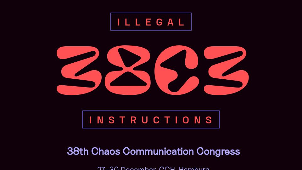Screenshot of events.ccc.de: 38th Chaos Communication Congress