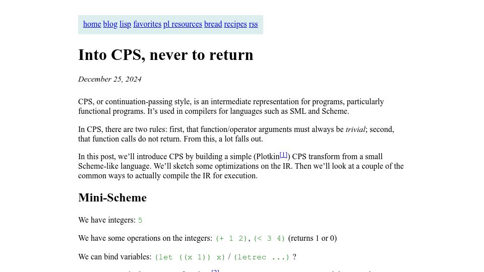 Screenshot of bernsteinbear.com: Into CPS, Never to Return