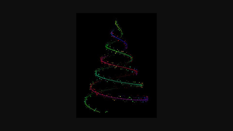 Screenshot of community.wolfram.com: T * sin (t)' ≈ Ornamented Christmas Tree (2013)