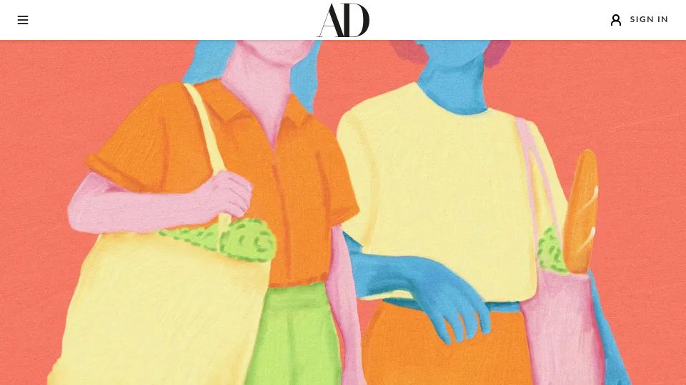 Screenshot of architecturaldigest.com: Should more of us be moving to live near friends?