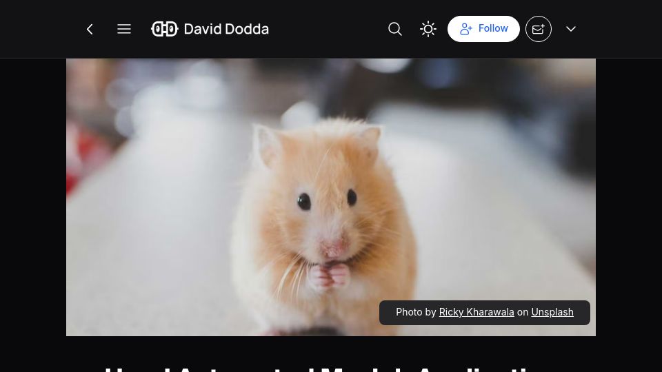Screenshot of blog.daviddodda.com: I automated my job application process