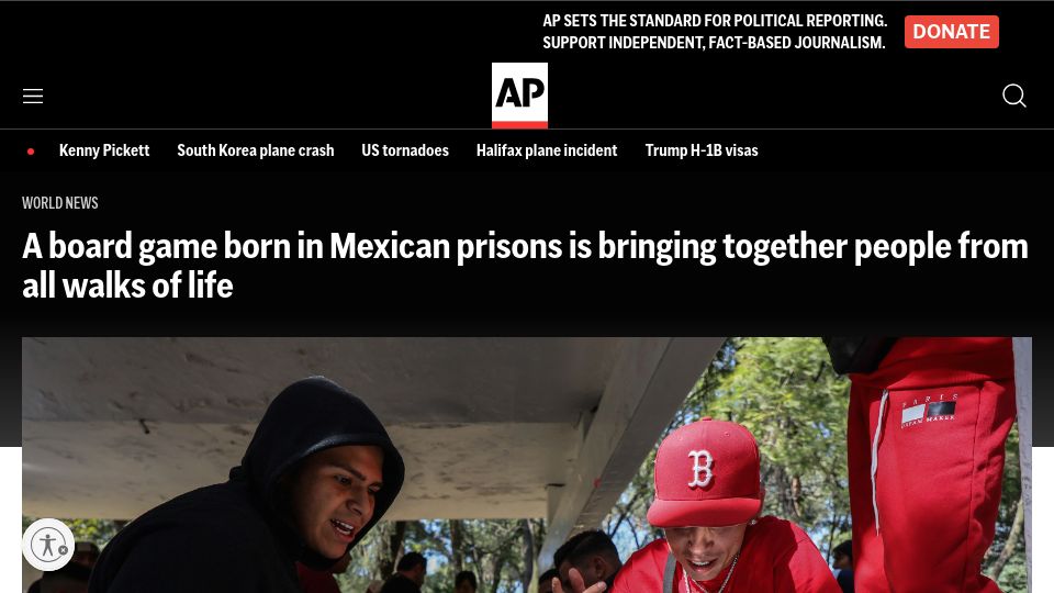 Screenshot of apnews.com: Board game from Mexican prisons brings together people from all walks of life