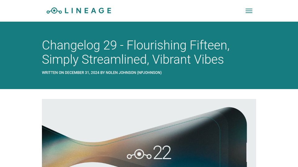 Screenshot of lineageos.org: LineageOS 22