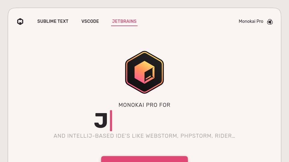 Screenshot of monokai.pro: Monokai Pro for Jetbrains