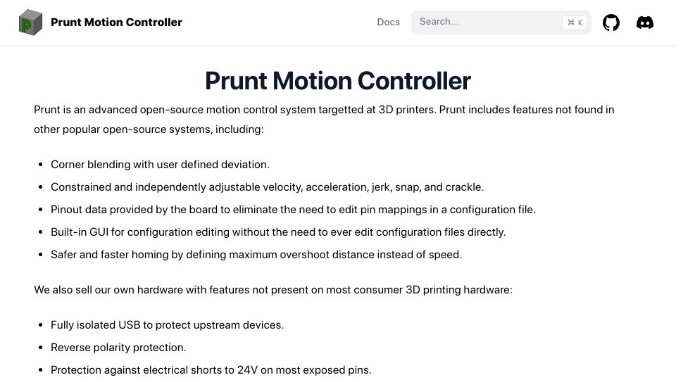 Screenshot of 600f3559.prunt-docs.pages.dev: Show HN: A 5th order motion planner with PH spline blending, written in Ada