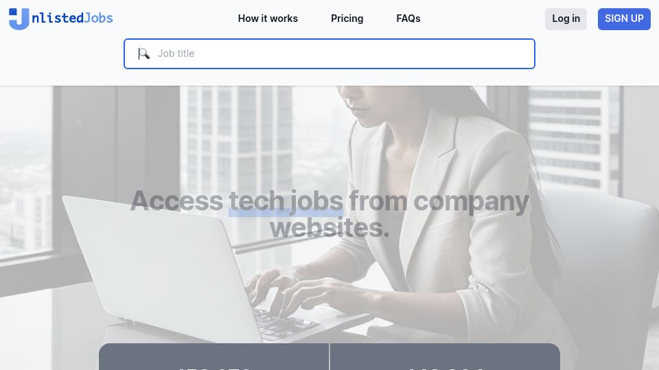 Screenshot of unlistedjobs.com: Show HN: App to discover job listings directly from company websites