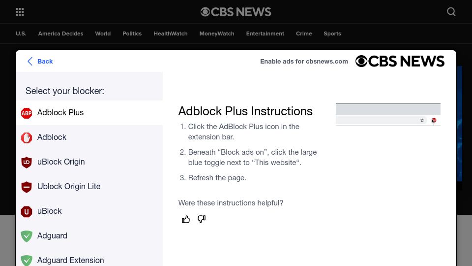 Screenshot of cbsnews.com: Police illegally sell restricted weapons, supplying crime