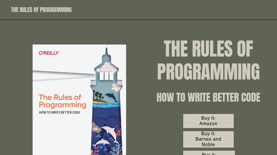 Screenshot of therulesofprogramming.com: The Rules of Programming (2023)