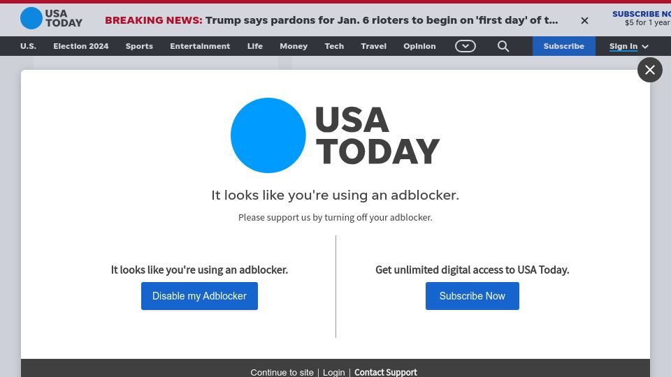 Screenshot of usatoday.com: Anthem drops controversial new plan to cap anesthesia coverage after backlash