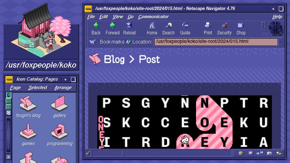 Screenshot of kokoscript.com: A Year of WordHopper – Modern DOS Game Development Retrospective