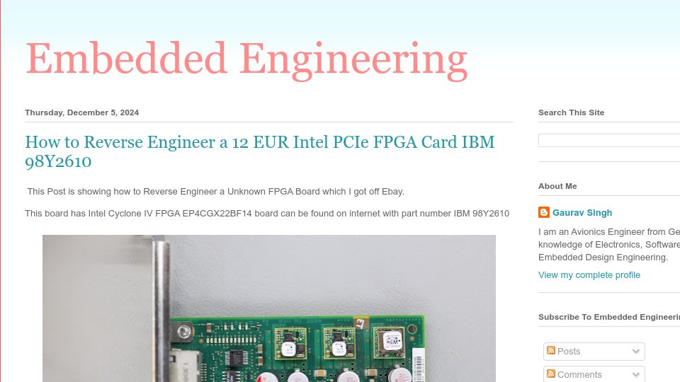Screenshot of circuitvalley.com: How to Reverse Engineer a 12 EUR Intel PCIe FPGA Card IBM 98Y2610