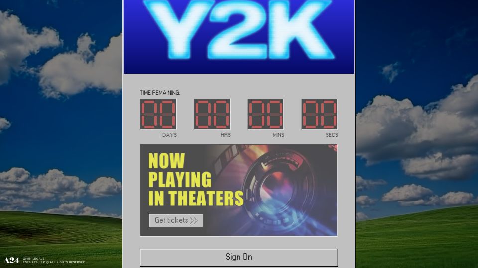 Screenshot of y2k.movie: Y2K