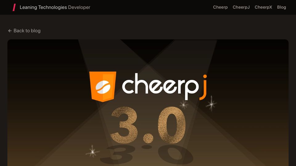 Screenshot of labs.leaningtech.com: CheerpJ 3.0: A WebAssembly JVM to run real-world applications in the browser