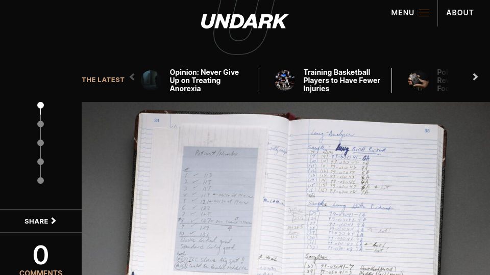 Screenshot of undark.org: A nuclear weapons lab helped crack a serial-killer case