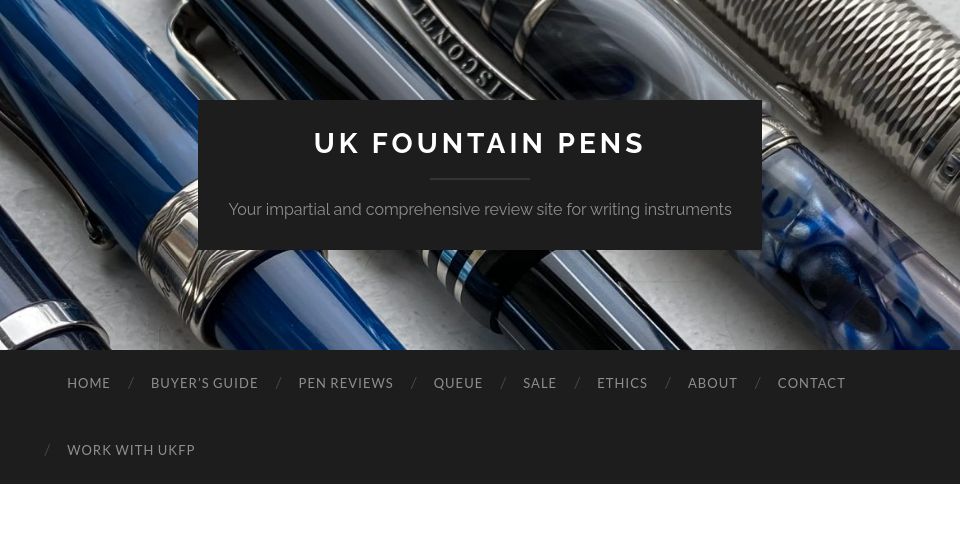 Screenshot of ukfountainpens.com: Lessons from a fountain pen addict